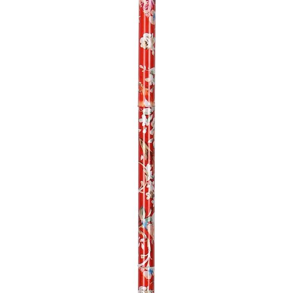 Walking Stick Lightweight, Comfortable Grip, Foldable and Adjustable, Durable Walking Aid Mobility Aid, Collapsible Walking Stick (Red with Flowers)