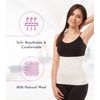 Unisex Wool Warming Support Abdominal Binder, Natural Therapeutic Warmth w/ 80% Wool, Small