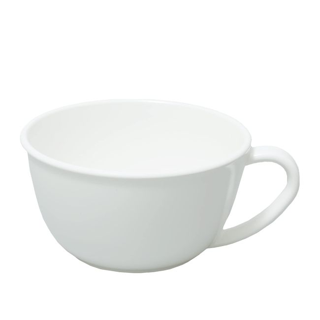 Pearl Metal AZ-5592 Soup Cup, Antibacterial, Clean Coat, White, Microwave Safe, Dishwasher Safe, Lightweight, Crack-resistant, Made in Japan