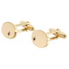 David Van Hagen Mens Oval Ruby Cufflinks - Gold