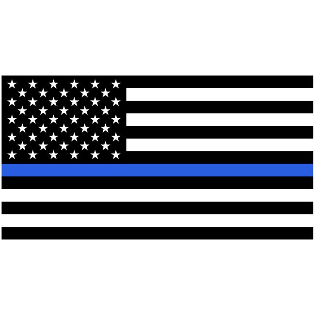 Stickios Thin Blue Line Sticker - Back The Blue American Flag Decal - Support Police Sticker for Cars, Trucks & Windows - Made in The USA (5.8 x 3 inches) - Blue Line Classic