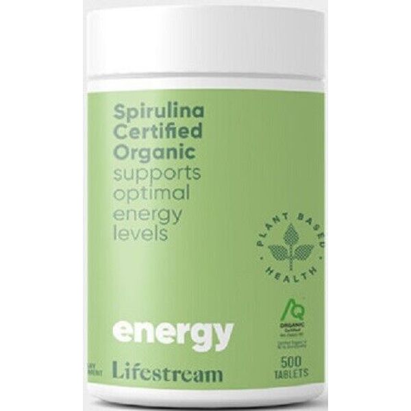 Lifestream Spirulina Certified ORGANIC 500 Tablets - made in NZ