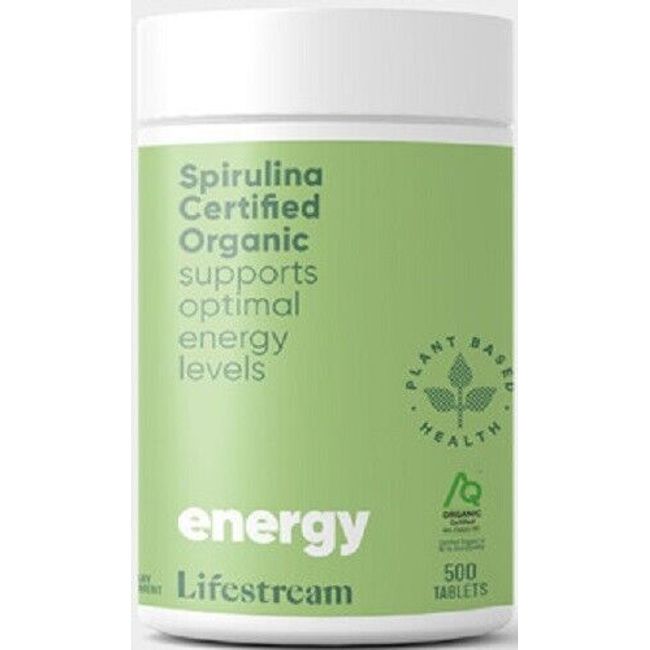 Lifestream Spirulina Certified ORGANIC 500 Tablets - made in NZ