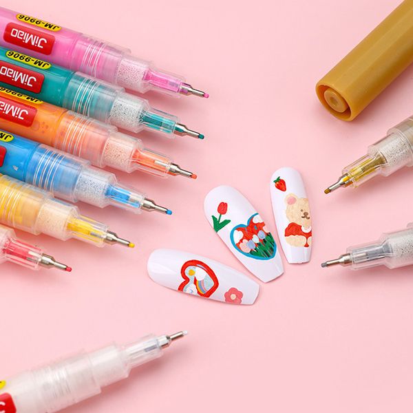 [D42] 0.5mm drawing pen set of 12 character line resin gel nail art materials