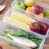Taylor & Brown 3 Layer Plastic Refrigerator Fridge Freezer Storage Box Containers Bins Kitchen Cabinet Organizer Stackable Boxes with Lid