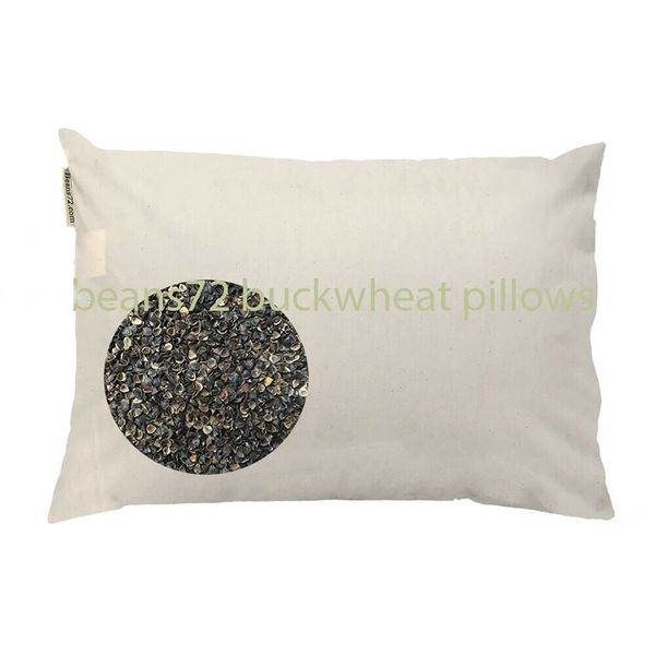 beans72 Organic Buckwheat Pillow - Japanese size 14" x 20"  *Made in USA