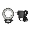 LED Ring Light 144 LED Beads Brightness Adjustable Ring Lamp Light Source for Stereo Microscope Camera(Black US Plug)