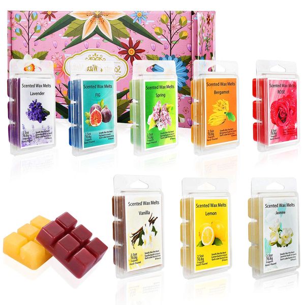 juehu 8 Stück Duftwachswürfel Aromatherapy Wax Block,Melts Scented Wax Cubes Aroma Kerzen Aromatherapy Candles Portable für Massage, Stress Abzubauen,Geburtstag Muttertag Jubiläums Christmas day