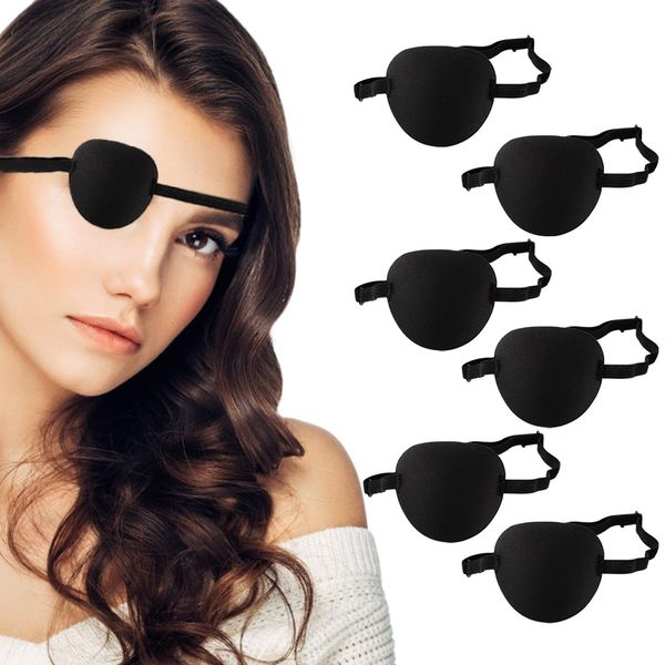 6Pcs Eye Patches for Adult, Pirate Eye Patch Medical Eye Patch with Adjustable Buckle, for Left Or Right Eyes(Size:6pcs)