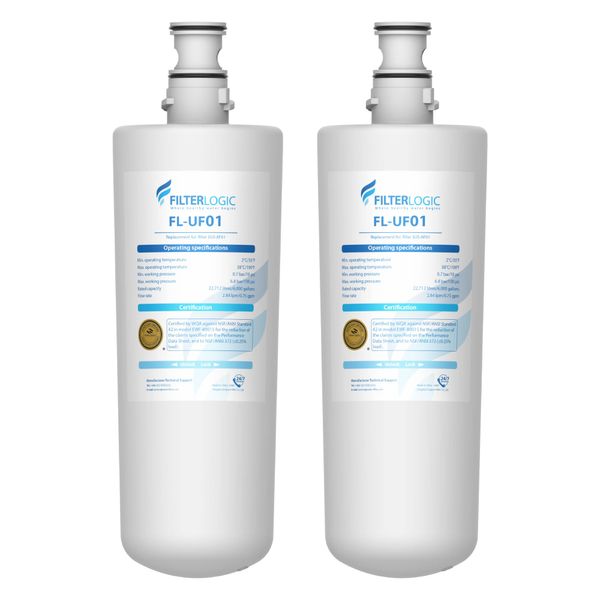 Filterlogic 3US-AF01 Under Sink Water Filter, NSF/ANSI 42 Certified Replacement for Standard 3US-AF01, 3US-AS01, WHCF-SRC, WHCF-SUFC, WHCF-SUF (Pack of 2)