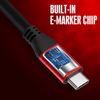 USB Type C to C Cable 15ft,100W Fast Charging,10G Data Transfer,4K Video for Mac