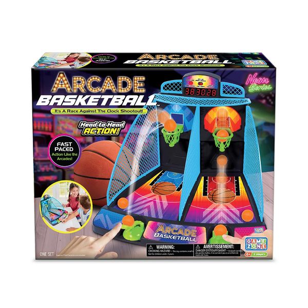 Game Zone Arcade Basketball - Fast-paced and Interactive Tabletop Multiplayer Game for Ages 6+ - Combines Skill & Hand-Eye Coordination - Perfect for Both Indoor and Outdoor Use