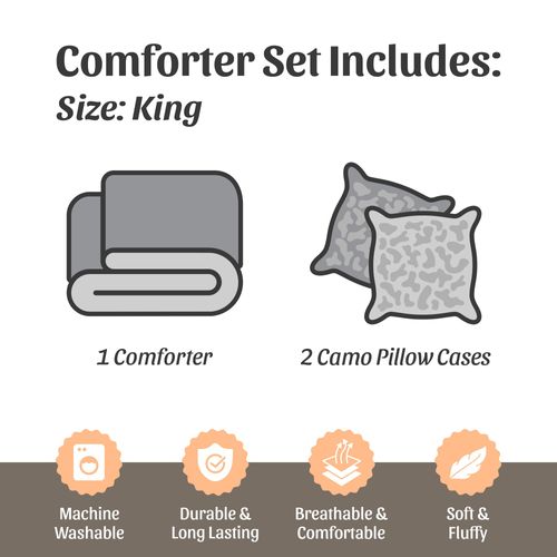 Regal Comfort Natural Green King 3 Piece Comforter Set (1 Comforter and 2 Pillow Shams)