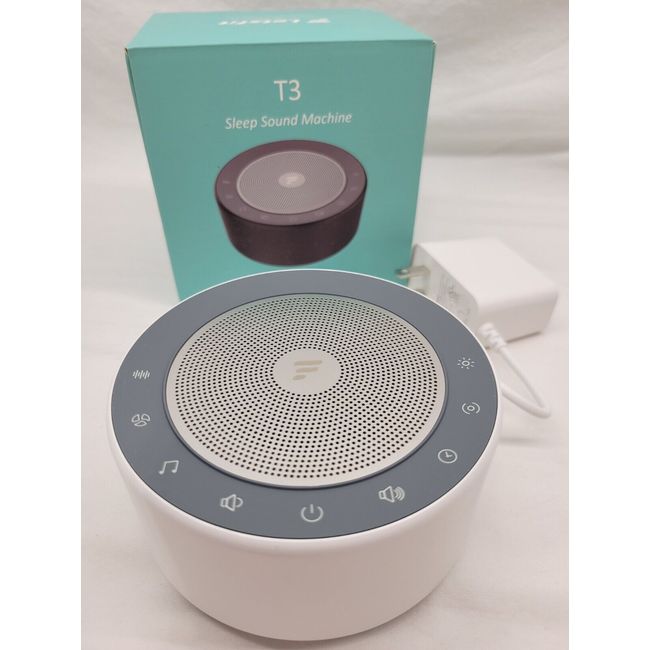 Letsfit T3 Sleep Sound Machine 30 Soothing Sounds for Sleeping - White - NIB