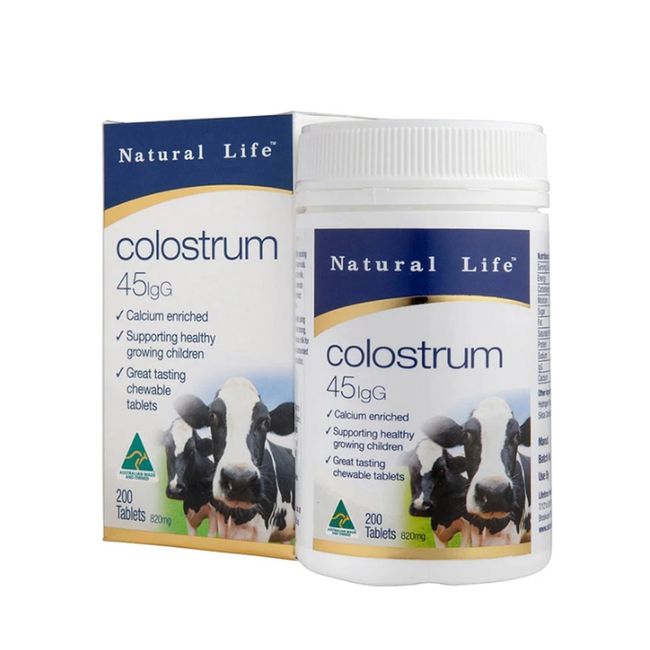 Natural Life Colostrum Colostrum 45IgG 200 Tablets Natural Life, 1 Pcs