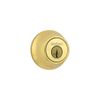 Kwikset Smartkey Door Deadbolt Polished Brass Single Cylinder