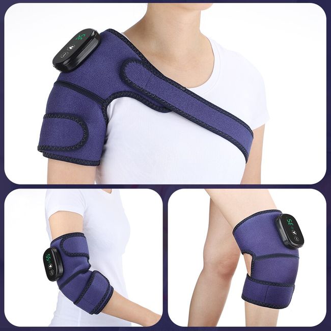 Electric Shoulder Massager Wrap Belt Heating Massage Device Vibration  Physiotherapy Shoulder Brace Joint Arthritis Relief Pain