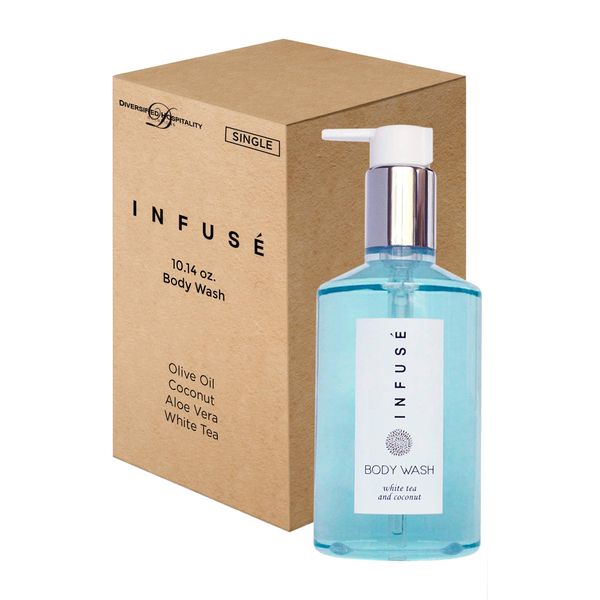 Terra Pure Infuse Body Wash, Retail Size Hotel Amenities, 10.14 oz.