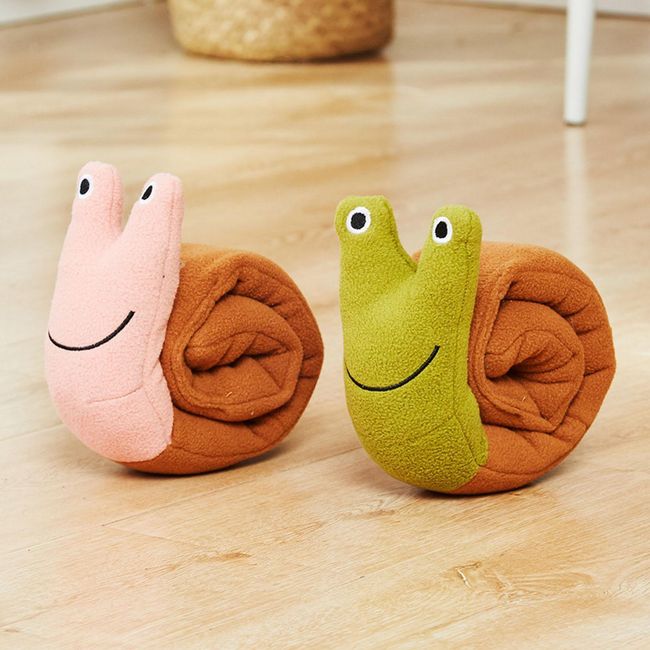 Dog Squeak Toys Pet Sniffing Plush Snails Toys Tibetan Food Molar