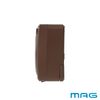 MAG T-736BR-Z Alarm Clock, Analog, Brown, Mini, Silent, Continuous Second Hand, Snooze Function, Light Included