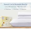 California Design Den Pinstripe Twin Sheets Softest 100% Cotton Sheets Set,