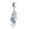LSxAB Blue Seahorse Dangle Charm Compatible with Pandora Charms Bracelets