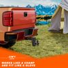 2.5'' Receiver Trailer Hitch with Hook 6'' Drop Adjustable Towing Hitch 18500LBS