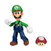 Super Mario 4-Inch Acation Figures Luigi with Red Mushroom