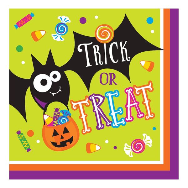 Creative Converting 16 Count Paper Lunch Napkins, Gone Batty