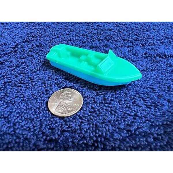 Vintage Midgetoy Plastic 2.25” Toy Boat Replacement Blue Green