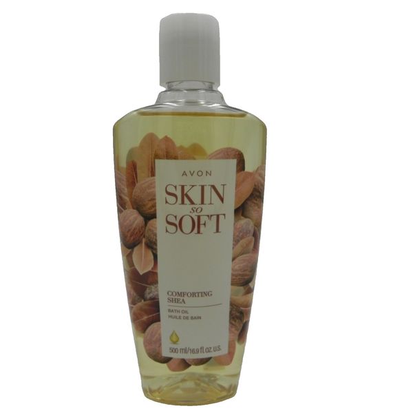 Avon Skin So Soft Comforting Shea Bath Oil, 16.9 fl. oz., Hydrating, Free Ship