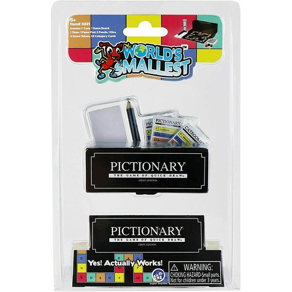 World's Smallest PICTIONARY Drawing Board Game Toy Miniature