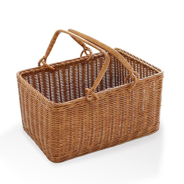 Matsunoya Rattan 2 Hand Picnic Basket/Basket Bag