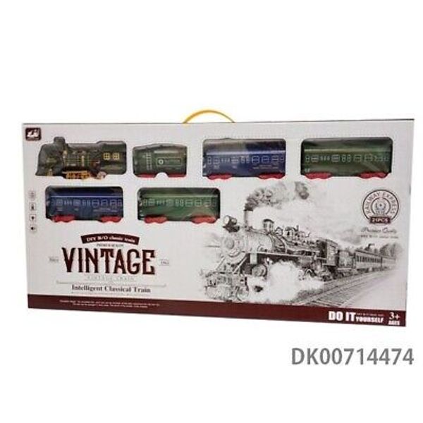 CLASSIC TRAIN SET WITH TRACK FOR KIDS DIY B/O tesin VINTAGE DO IT YOURSELF toy