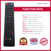 Replacement Remote Control For Bush 50/211F HD LED TV USB Media Player