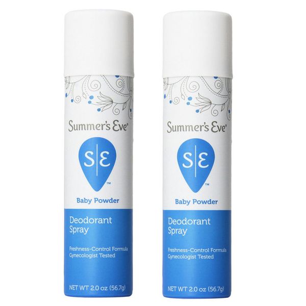 Summers Eve Feminine Deodorant Spray Baby Powder 2 Oz Pack Of 2