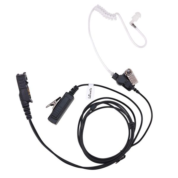 XPR3300e Earpiece for Motorola Radio XPR3500 XPR3500e XPR3000 XPR3300 with Mic PTT XPR 3300 3500 3300e 3500e Walkie Talkie Headset Security Acoustic Tube Surveillance Headphone-LeiMaxTe