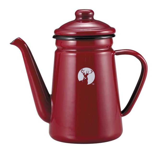 Captain Stag UH-525 Hollow Coffee Pot, 3.3 gal (1.1 L) Red