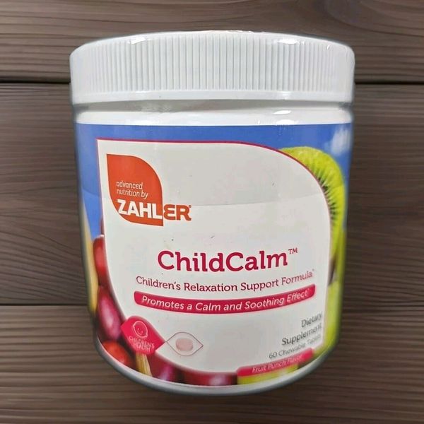 Zahler ChildCalm, Kosher Fruit Punch Chewable Magnesium for Kids - Natural Calm