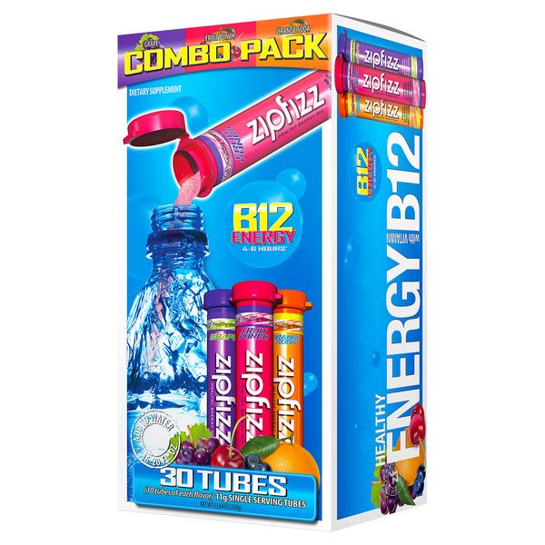 Zipfizz Healthy Energy Drink Mix, Variety Pack, 30 Tubes