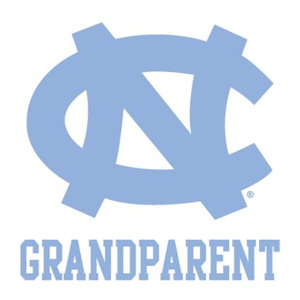 UNC Tar Heels GRANDPARENT Clear Vinyl Decal Car Truck Sticker North Carolina