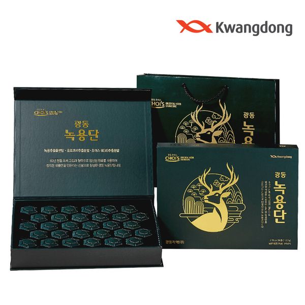 Kwangdong Pharmaceutical Deer Antler 30 pills + shopping bag, 1ea