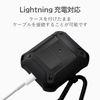 Elecom Wireless Charging AirPods Compatible Accessories, ZEROSHOCK Case, Black