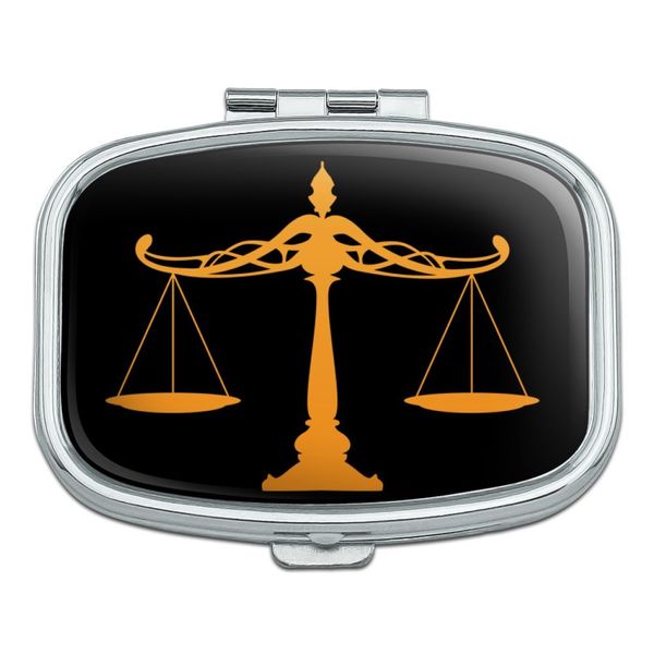 Scales of Justice Legal Lawyer Rectangle Pill Case Trinket Gift Box