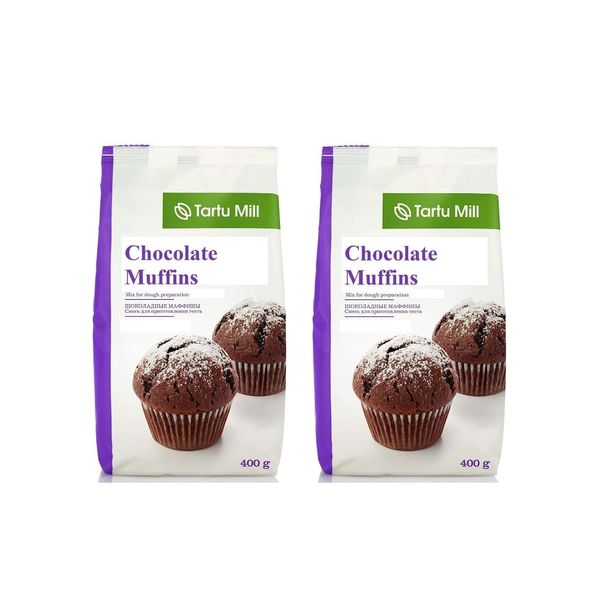 Chocolate Muffin Instant Mix | Just add Water and Oil | Tartu Mill Muffins (2X Muffin Mix 400g)