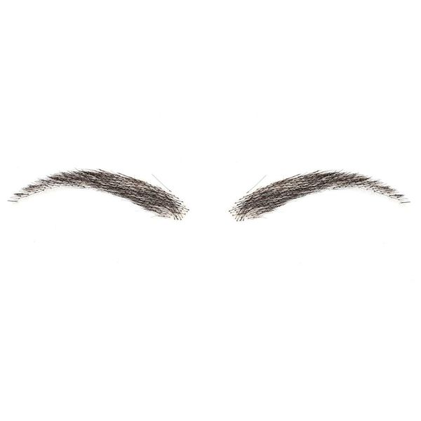 False Eyebrows, CliCling 100% Human Hair Artificial Real Hair Handmade Crochet False Brows Invisible Realistic Natural Fake Eyebrows(MMB2-1B)