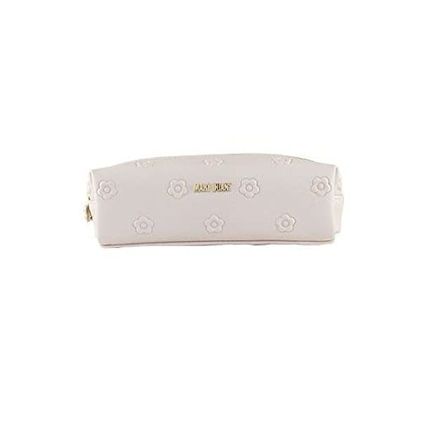 Mariquant Simple Embossed Daisy Square Pen Case [040/Beige/FREE] 1 piece (x1)