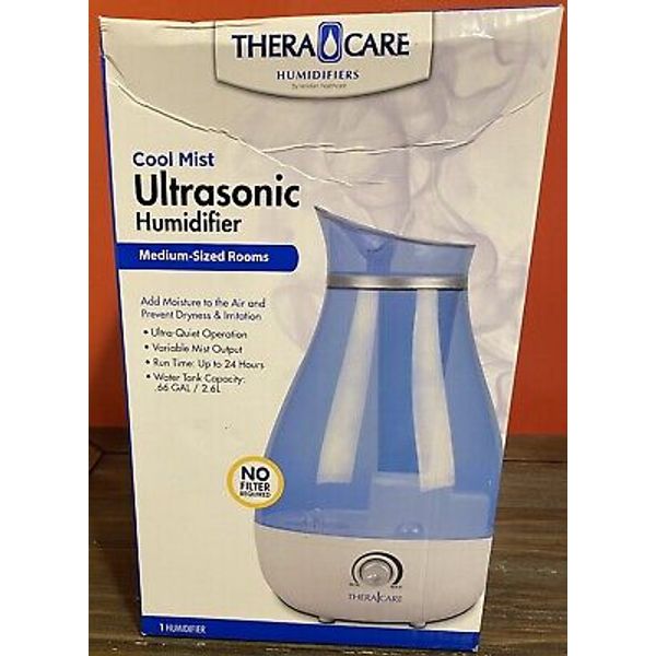 TheraCare Cool Mist Ultrasonic Humidifier for Medium Size Rooms Model 11-256