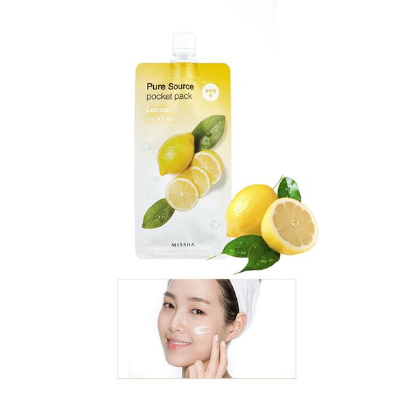 Aydınlık Ve Pürüzsüz Görünüm Sunan Uyku Maskesi Pure Source Pocket Pack (LEMON)