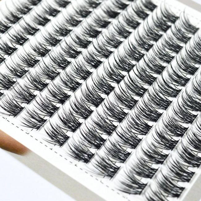 Individual Lashes - 120Pcs D Curl 11-13mm Mixed Trays Extensions Individual Cluster Lashes - Russian Lashes Individual Cluster Eyelash Extension DIY At Home